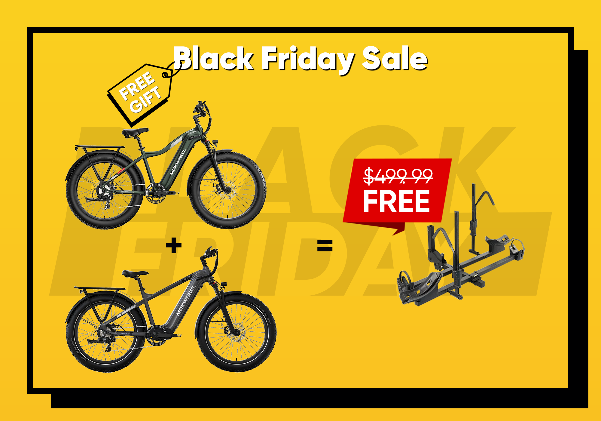 Buy two E-Bikes and get a FREE accessory!