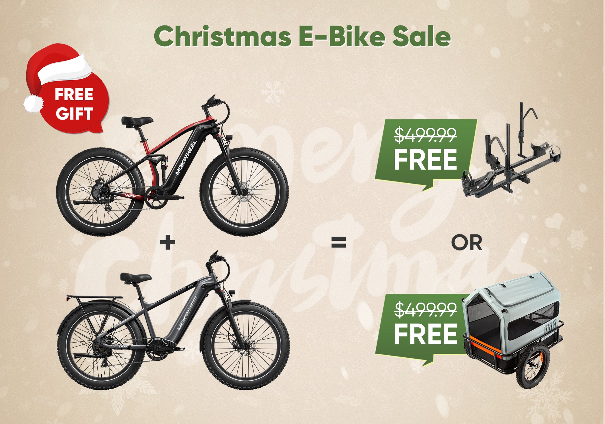 Buy two E-Bikes and get a FREE accessory!